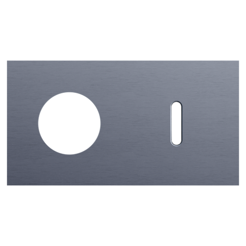 [NIK226-56810] Plaque double prise + interrupteur - Rocker Blue Grey - Niko