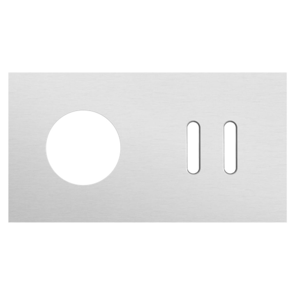 [NIK155-56812] Plaque double prise + double allumage - Rocker Grey - Niko