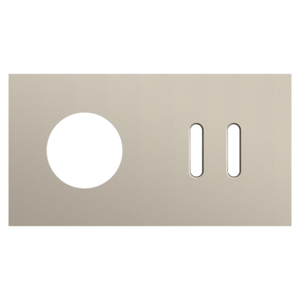 [NIK166-56812] Plaque double prise + double allumage - Rocker Champagne - Niko