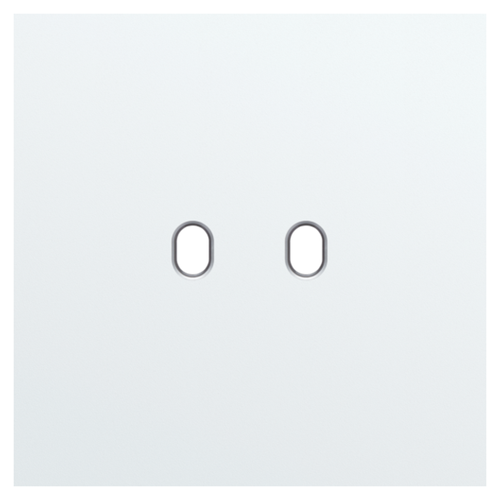 [NIK154-57102] Plaque simple double allumage - Toggle White - Niko