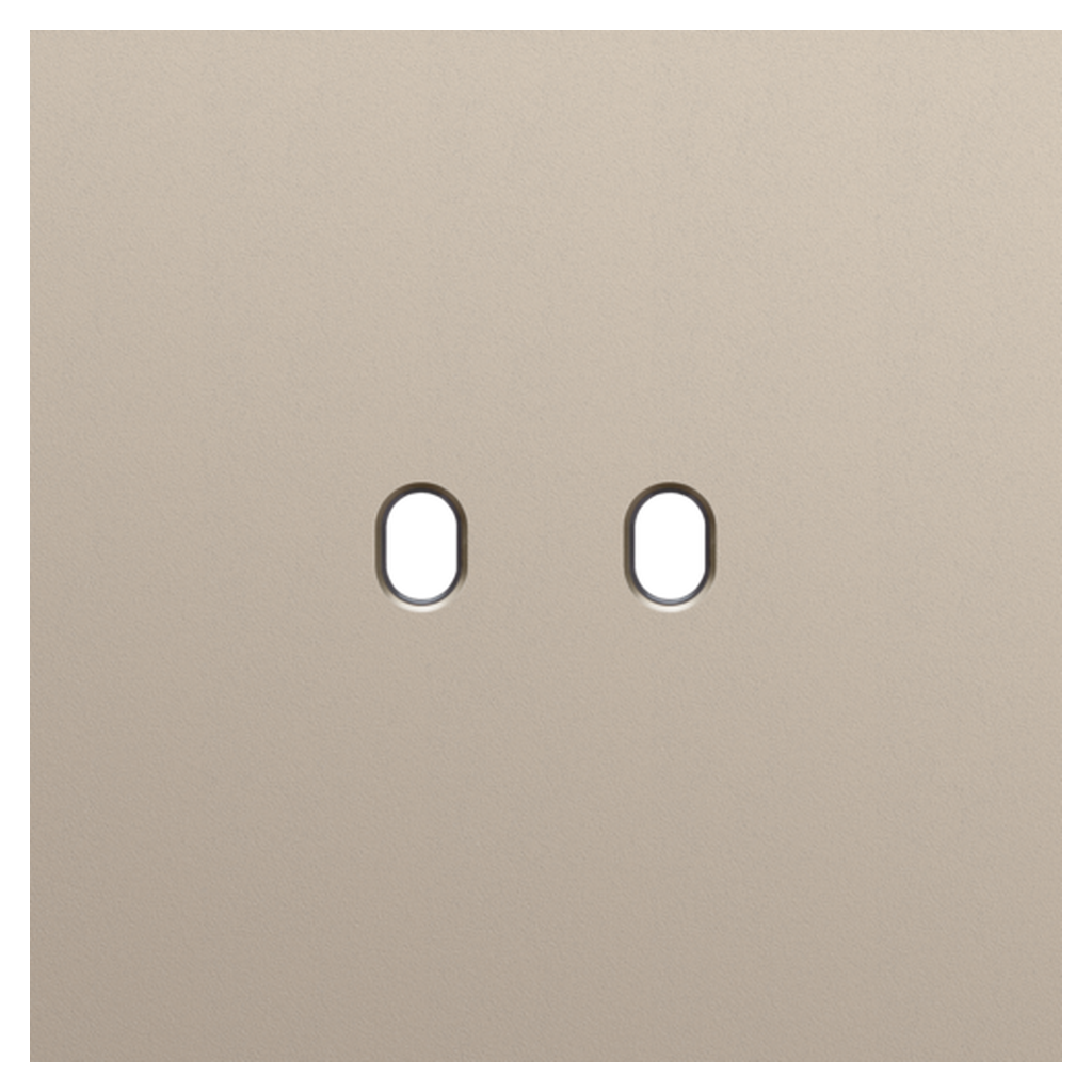 [NIK166-57102] Plaque simple double allumage - Toggle Champagne - Niko