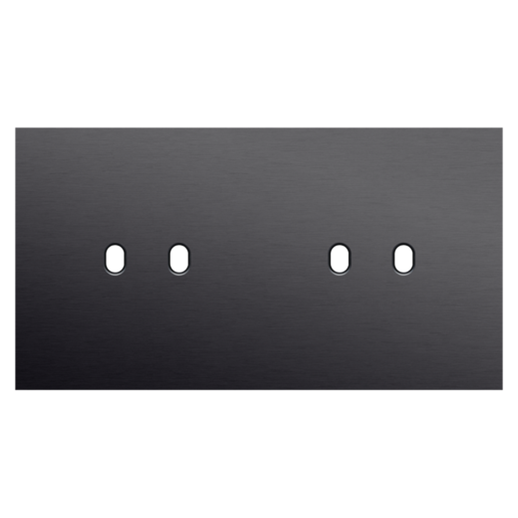 Plaque double 2 double allumage - Toggle Black - Niko