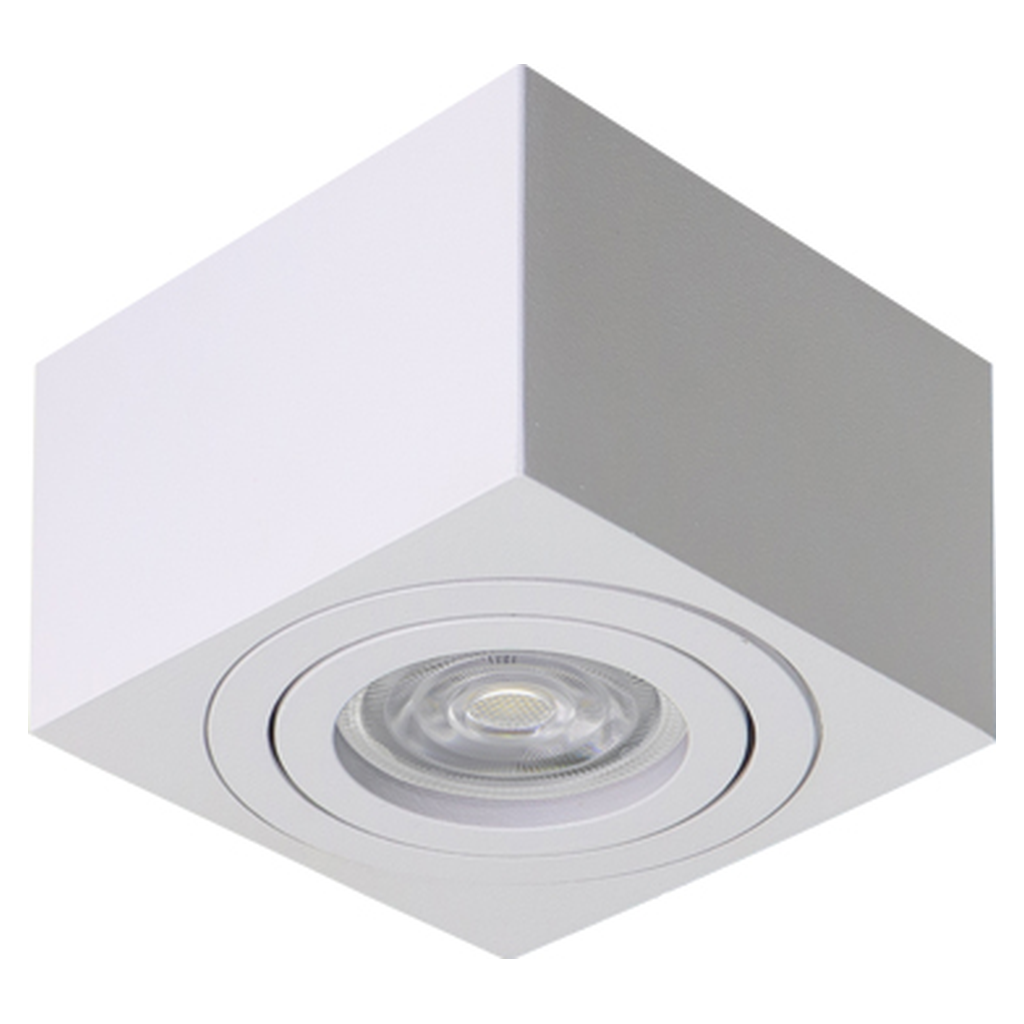 Opbouwspot Silverstone C - Vierkant - Richtbaar - Fitting GU10 (MR16) - Wit gestructureerd - ID To Light