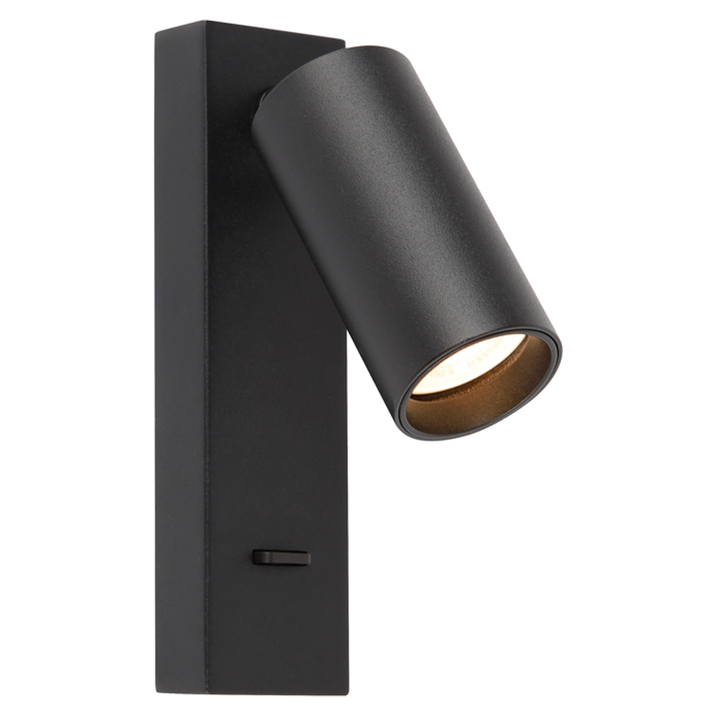 Wandlamp Adare+ - Fitting PAR11 - Met geïntegreerde schakelaar - Zwart gestructureerd - ID To Light