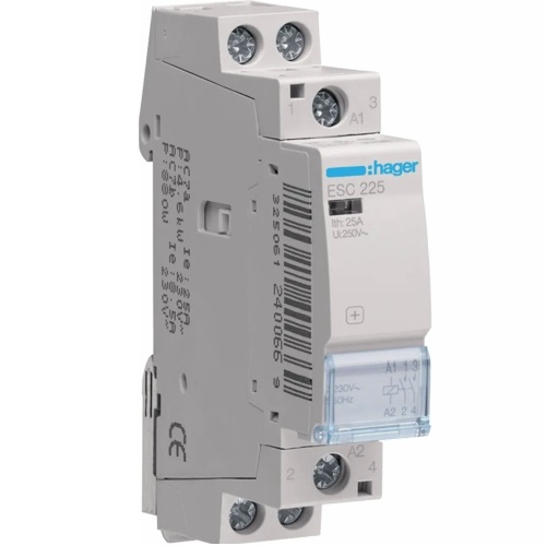 Contacteur 2P - 25A - 230V - 2NO - Hager