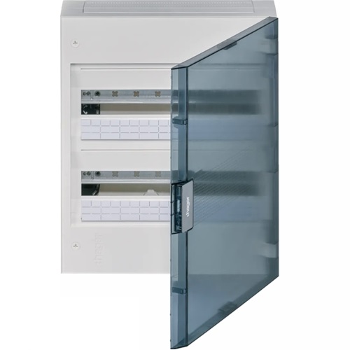 Coffret Vega - 2 rangées - 36 modules - Porte transparente - Apparent - Hager