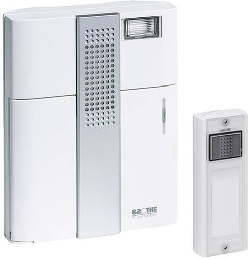 [GRO43300] Carillon électronique Mistral 300 Kit avec flash - Sans fil - Blanc argent - Grothe
