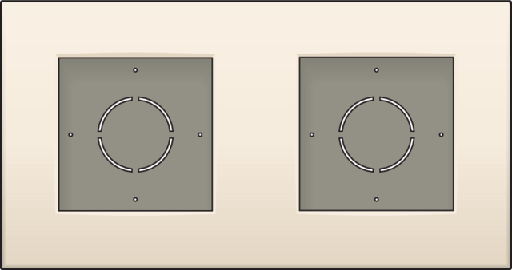 [NIK100-80200] Boîte de montage double apparente - Crème - Niko