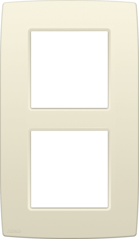 [NIK100-76200] Plaque double verticale - Entraxe 60mm - Original Crème - Niko