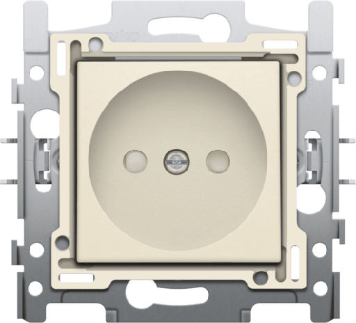 [Nik100-66505] Prise sans terre - Quick connect - Crème - Niko