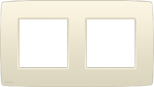 [NIK100-76800] Plaque double horizontale - Entraxe 71mm - Original Crème - Niko