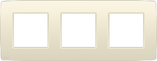 [NIK100-76700] Plaque triple horizontale - Entraxe 71mm - Original Crème - Niko