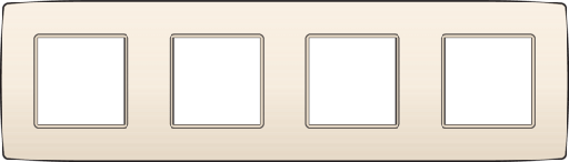[NIK100-76400] Plaque quadruple horizontale - Entraxe 71mm - Original Crème - Niko