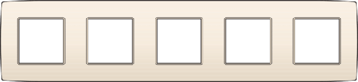[NIK100-76005] Plaque quintuple - Entraxe 71mm - Original Crème - Niko