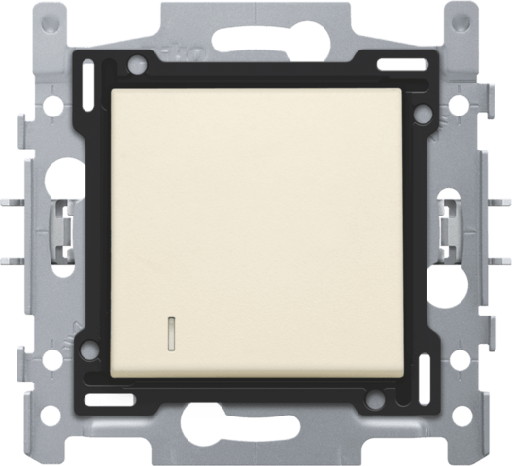 [NIK100-67108] Interrupteur unipolaire à voyant 10A - Quick connect - Crème - Niko