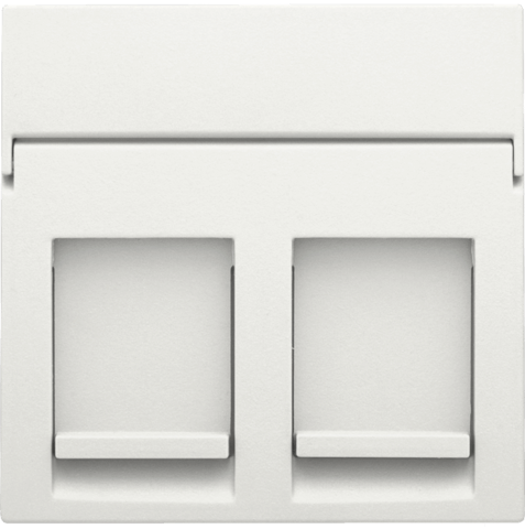 [NIK101-65200] Enjoliveur pour prise informatique RJ45 - Double - White - Niko