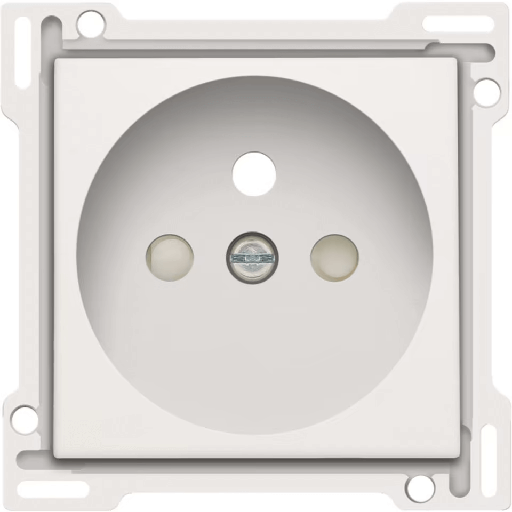 [NIK101-66601] Enjoliveur prise avec terre - White - Niko