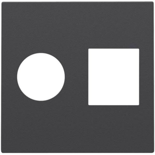 [NIK122-65702] Enjoliveur pour prise TV/RJ45 - Anthracite - Niko