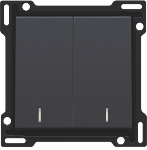 [NIK122-61507] Manette double avec témoins - Anthracite - Niko