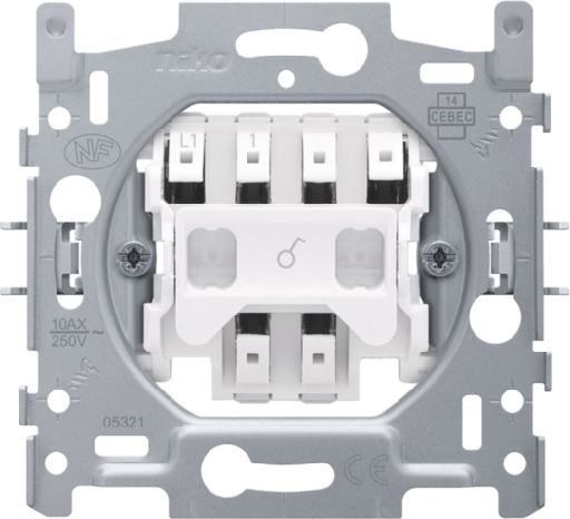 [NIK170-01105] Socle interrupteur unipolaire 10A - Quick connect -Niko