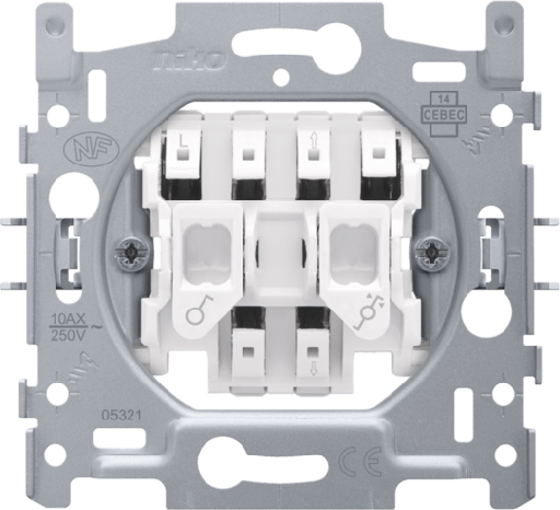 [NIK170-05905] Socle interrupteur pour volet 10A - Quick connect - Niko