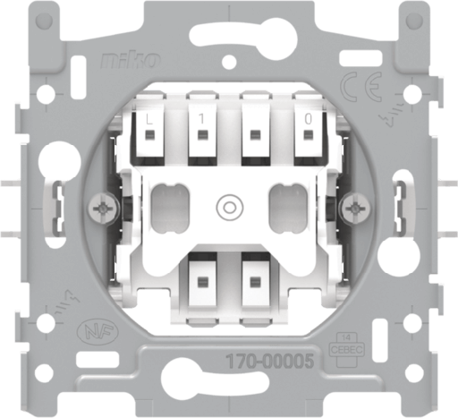 [NIK170-00005] Socle simple bouton poussoir 10A - Quick connect - Niko