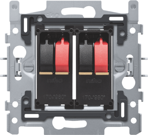 [NIK170-09700] Socle prise audio - Double - Niko