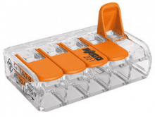 [WAG221-415/10pc] Borne de connexion à levier 5x0,2-4mm² - 10 pièces - Wago