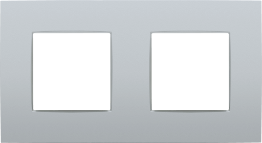 [NIK132-76800] Plaque double horizontale - Entraxe 71mm - Intense Sterling Coated - Niko