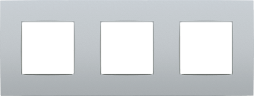 [NIK132-76700] Plaque triple horizontale - Entraxe 71mm - Intense Sterling Coated - Niko