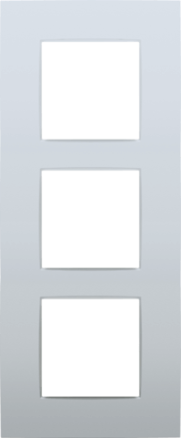 [NIK132-76300] Plaque triple verticale - Entraxe 60mm - Intense Sterling Coated- Niko