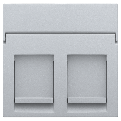 [NIK121-65200] Enjoliveur pour prise informatique RJ45 - Double - Sterling - Niko