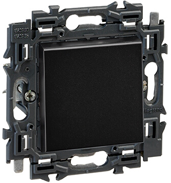 [LEG741747] Bouton poussoir simple 6A - Connexion rapide - Valena Next - Noir - Legrand