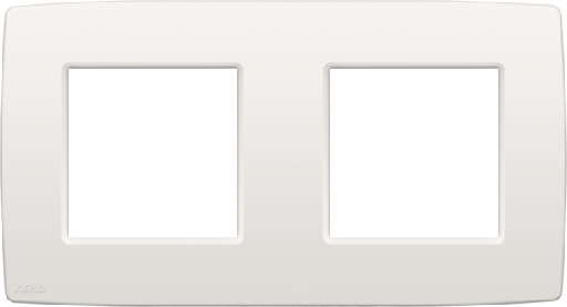 [NIK101-76800] Plaque double horizontale - Entraxe 71mm - Original White - Niko