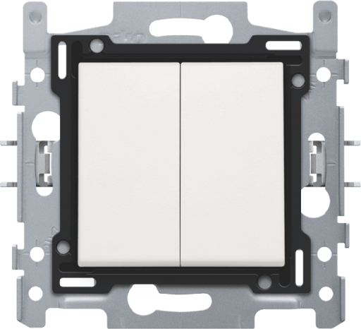 [NIK101-62608] Interrupteur double va-et-vient 10A  - Quick connect - White - Niko