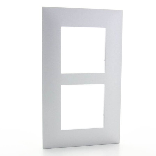 [LEG741138] Plaque double verticale - Entraxe 57mm - Valena Next - Alu - Legrand