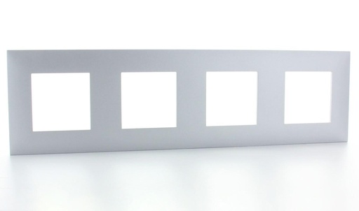 [LEG741134] Plaque quadruple horizontale - Entraxe 71mm - Valena Next - Alu - Legrand