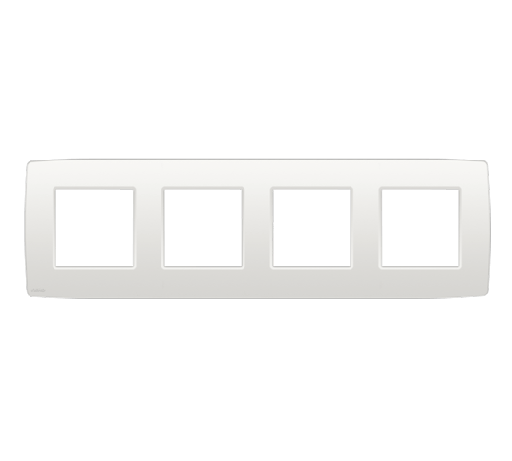 [NIK101-76400] Plaque quadruple horizontale - Entraxe 71mm - Original White - Niko