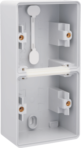 [NIK700-83201] Boîte double verticale 2 entrées (1 haut / 1 bas) à membranes Hydro - Gris - IP55 - Niko