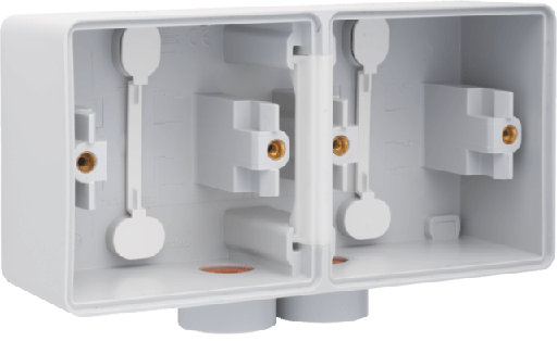 [NIK700-84802] Boîte double horizontale 2 entrées M20 Hydro - Gris  - IP55 - Niko