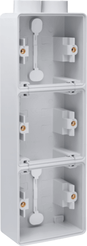 [NIK700-84302] Boîte triple verticale 2 entrées M20 Hydro - Gris  - IP55 - Niko