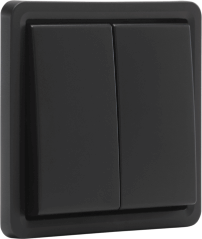[NIK761-32605] Interrupteur double va-et-vient Hydro - Quick Connect - Noir - IP55 - 10A - 250V - Niko