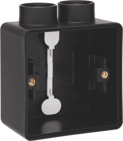 [NIK761-84102] Boîte simple 2 entrées M20 Hydro - Noir  - IP55 - Niko