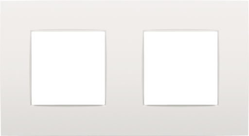 [NIK120-76800] Plaque double horizontale - Entraxe 71mm - Intense White - Niko