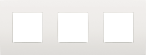 [NIK120-76700] Plaque triple horizontale - Entraxe 71mm - Intense White - Niko