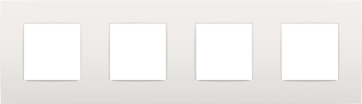 [NIK120-76400] Plaque quadruple horizontale - Entraxe 71mm - Intense White - Niko