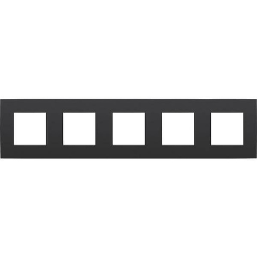 [NIK136-76005] Plaque quintuple - Entraxe 71mm - Intense Matt Black Coated - Niko