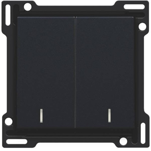 [NIK161-61507] Manette double avec témoins - Black coated (Noir mat)  - Niko