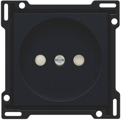 [NIK161-66501] Enjoliveur prise sans terre - Black coated (Noir mat) - Niko
