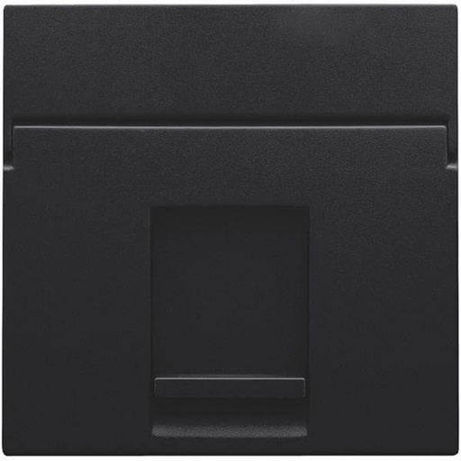 [NIK161-65100] Enjoliveur pour prise informatique RJ45 - Simple - Black coated (Noir mat) - Niko